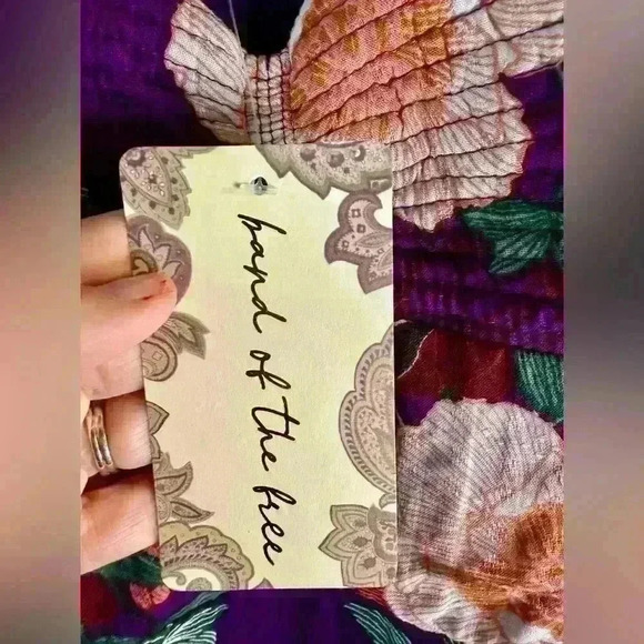 Band of the Free midi boho inspired Floral Smocked Dress - Size M. NWT - Picture 3 of 5